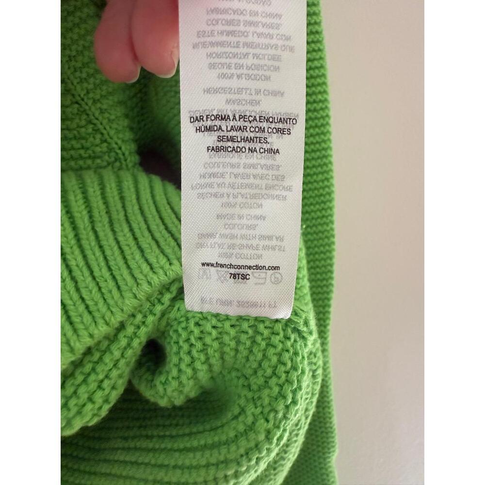 French Connection Womens Sweater Size Medium Bright Green Classic Knit - Picture 5 of 9